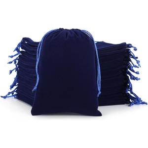 Velvet Drawstring Jewelry Bag, 50Pcs Blue Dice Bag, 5x7 Card Pouch, Or Wrapping Easter Party Favors, Mojo, Small Business, Pendants, Bracelet, Customers