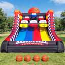 OZIS Inflatable Basketball Hoop Shoot Game, Interactive Inflatable Party Basketball Game Portable with 4 Balls & Blower Easy Set-Up Ideal for for Outdoors Parties, Sports Events, Backyard Play