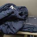 Bedsure California King Comforter Set Navy - Bed in a Bag Cal King Bedding Set 7 Pieces, GentleSoft Pintuck Bed Set Gift for Family, Pinch Pleat Navy Comforter with Sheets, Pillowcases & Shams