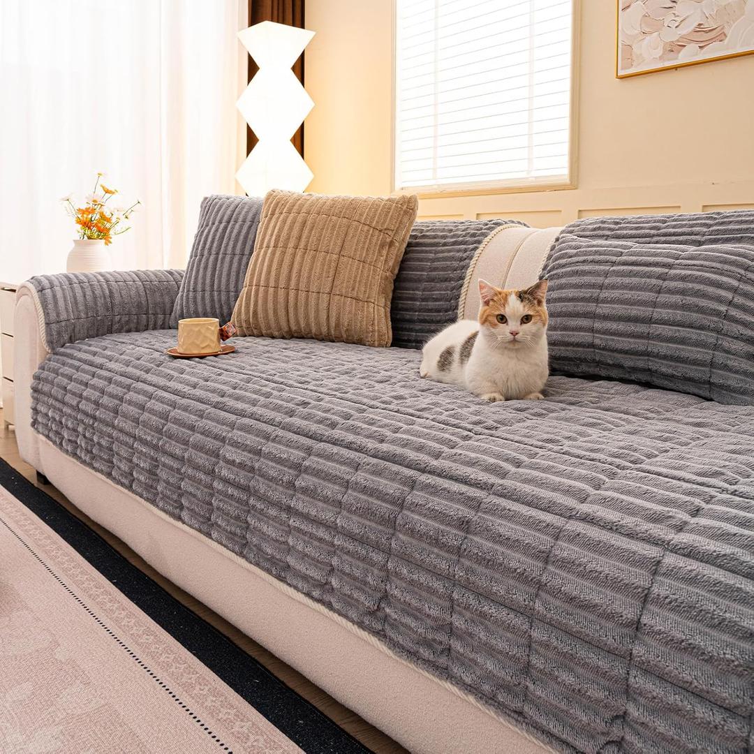 Washable Pet-Friendly Couch Cover for Dogs Fuzzy Pet Sofa Cover Dog Couch Blanket for Sofa 90x240 cm