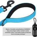 3 x Dog Leash, Short Dog Leash, Leashes for Large Breed Dogs,Traffic Padded Handle- Reflective Training Lead, Perfect for Medium to Large Dogs(12 Inch, Blue)