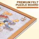 Puzzle Board for 1500 Pieces, Foldable Jigsaw Puzzle Board 35.4" x 26.18" with 4 Sorting Trays, 2-in-1 Folding Puzzle Table, Felt Puzzle Mat, Portable Puzzle Organizer Storage Board for Adults