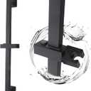 Bathroom Shower Slide Bar, Adjustable Handheld Shower Holder Wall Mount Shower Bar Stainless Steel, Matte Black Square Slide Bar