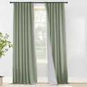 Sage Green Curtains 84 Inch Length 2 Panels Set,Light Blocking Thermal Insulated Linen Boho Blackout Curtains 84 Inches Long for Living Room Bedroom,Cottagecore Cottage Core Spring Decor (50"W x 84"L (Pack of 2))