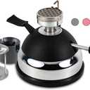 BLUEFIRE Butane Mini Burner for Tabletop Coffee Siphon Syphon/w Furnace Stand and Assembly Rack Ceramic Windproof Torch Head Portable Cooking Stove Espresso Maker Chafing Soup Tureens Fondue Bunsen (Black)