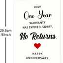 6 x IDU Funny 1st Anniversary Card,1 Year Anniversary Card Gifts for Boyfriend Girlfriend Him Her,1st Wedding Anniversary Cards Gifts for Husband Wife Couples Women Men