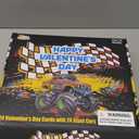 24 Pack Valentines Cards for Kids with Monster Truck Toys, Valentine's Greeting Cards for School Classroom Valentine's Gifts Exchange, Inertia Stunt Car Valentines Party Favors Prizes for Kids Boys