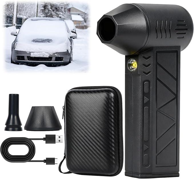 WasoKbok Snow Whiz Turbo Blower,Mini Turbo Snow Blower,Turbos Breeze Electric Blower with Led,Snowwhiz Turbos Blowers Hand Held for Car for Car,Home,Keyboard,Computer