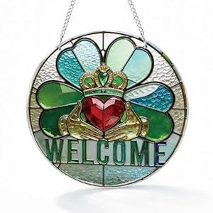 St Patrick's Day Decorations, Shamrock Tree Ornament, Acrylic Window Hanging Suncatcher, Religious Gifts, Irish Shamrock Gift, Irish Christian Gift for Friends Family