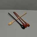 4 Pcs 13 Inch Long Handle Wooden Spoons for Cooking Long Handle Tasting Tea Spoon Wooden Utensils Vintage Stirrer for Kitchen Soup Coffee Cocktail Honey Mixing Stirring, 4 Colors