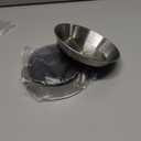 Stainless Steel Cat Bowls,Whisker Friendly Shallow Cat Dishes for Food and Water,Non-Slip Silicone Bottom,Heavy Duty,Replacement Kitten Metal Plate for Elevated Stands,2 Pack