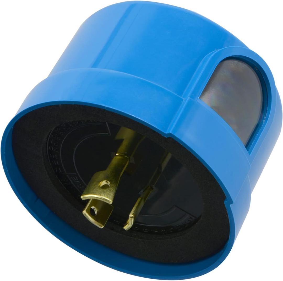YXQ Photocell Sensor, NK-CA/E10A Auto On Off Photocell Switch, Twist Lock Photocell for LED Barn Light, Area Light, Street Light, Parking Lot Lights Dusk to Dawn Light Sensor, Blue