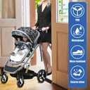 Vinyl Floor Transition Strip Door Threshold Self Adhesive 36 inch, Thresholds for Doorways, Edge-Reducer Transition-Strips for Door/Floor (Wood Grain Gray)