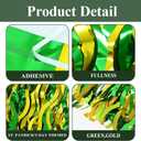 2 Pcs St. Patrick's Day Party Decorations,29.5 x 108 Inch Green Gold Table Skirts,Metallic Wavy Tinsel Foil Fringe Table Skirts,Round and Rectangle Tables Decorations for Irish-Themed Party Supplies