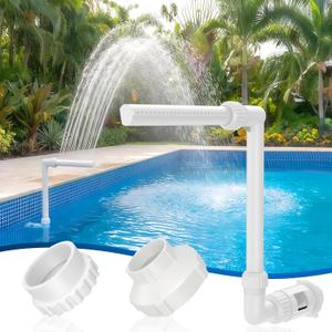 Pool Fountain for Inground Swimming Pool, Adjustable Pool Water Sprinkler, Fits Most 1.5" Return Jets, Pools Swimming Cooling & Decor Relaxation