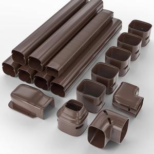 3'' 22.5Ft Mini Split Line Set Cover, Upgraded UV-Proof PVC Pipe