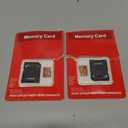 2 Pack TF Card 128GB with Adapter, High Speed Memory Card, UHS-I C10 A1 Memory TF Card for Tablet/Mobile Phone/Camera/Car Audio/Game Console (TF162 Red Gold 128GB)
