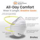 Shawmut Protex™ N95 Mask, Made in the USA NIOSH Approved, Particulate Respirators, Protective Face Mask for Dust, Construction, Medical, 1 Pack of 20 (Approval Number TC-84A-9295 / Model SR9520), 1 Count