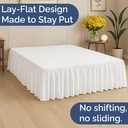 Bedskirt Queen Size Ruffle - 15 inch Drop Dust Ruffle Bed Skirt with Platform - Ultra-Soft Premium Hotel Quality - Wrinkle Free, Fade & Shrink Resistant - for Women, Men, Kids & Teens - Antique White
