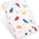 Lillibearas Pack and Play Mattress 38" x 26" x 1.5", Firm Support and Comfort Foam, Soft Playard Mattress for Babies and Toddlers, Baby Essentials Items (Dinosaur)
