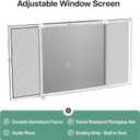 Paramondo Expandable Window Screen, Horizontal (15" H x 21.6" - 40" W, 2 Pack) Adjustable Window Screens, Replacement Window Screens for House Windows
