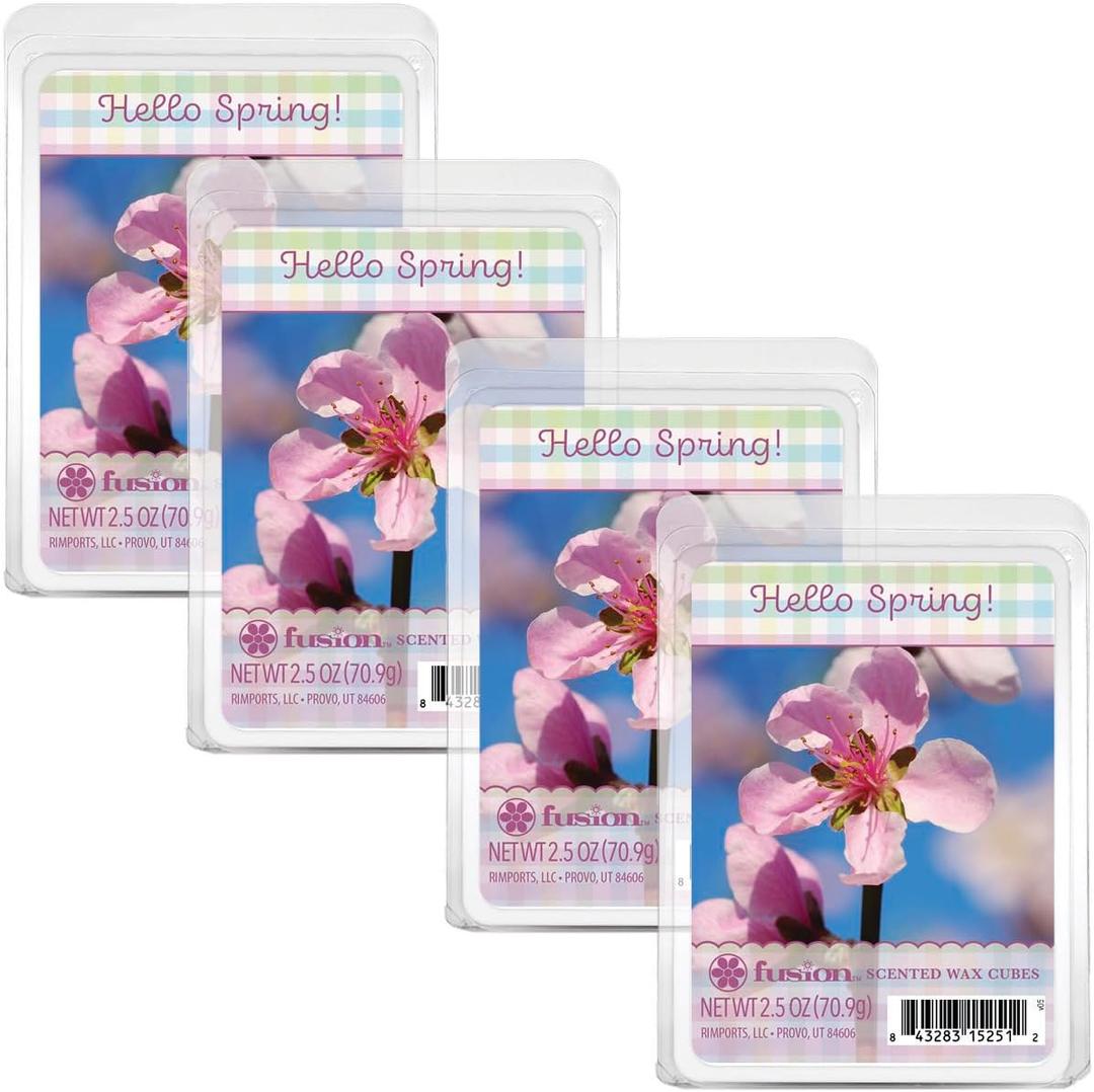 FUSION by Scentsationals Wax Melts, Wax Cubes Strong Scent - Easter Fragrance Hello Spring! - Long Lasting Scented Wax Melts for Warmer, 10oz (24-Cubes) FUSION by Scentsationals Wax Melts, Wax Cubes Strong Scent - Easter Fragrance Hello Spring! - Long Lasting Scented Wax Melts for Warmer, 10oz (24-Cubes)
