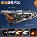 Headlights Fit For 2023 2024 2025 Nissan Altima Headlamp
Full LED, LH Projector, DRL OE Style Assembly, Right Passenger Side