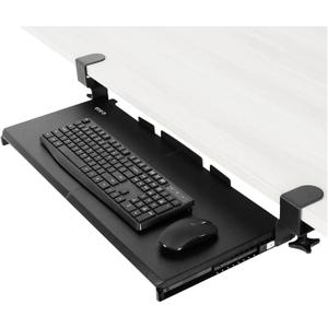 VIVO Large Keyboard Tray Under Desk Pull Out with Extra Sturdy C Clamp Mount System, 27 (33 Including Clamps) x 11 Inch Slide-Out Platform Computer Drawer for Typing, Black, MOUNT-KB05E (27 inch, Black)
