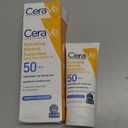 CeraVe 100% Mineral Sunscreen SPF 50, Face sunscreen With Zinc Oxide & Titanium Dioxide, Hyaluronic Acid + Niacinamide + Ceramides, Oil Free, Travel Size 2.5 oz