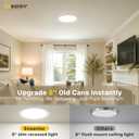 Ensenior 12 Pack 8 Inch LED Recessed Ceiling Light, 5CCT, 1600LM 18W 120V