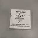 Wedding Signs - Let Love Glow Sign Wedding Reception and Event Party Table Decor Wooden Sign Desk Decor - 5 X 5 Inches