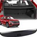 Marretoo Cargo Cover for VW Atlas Cross Sport 2020 2021 2022 2023 2024 2025 Volkswagen Accessories Black Retractable Trunk Cover Cargo tonneau Shield Shade Replacement for 3CM061167