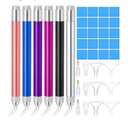 Outus 6 LED Rhinestone Point Drill Pens with Light 5D Painting Tool 15 Spare Pen Heads 20 Glue Painting Clay for DIY Nail Art