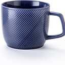 Extra Large Ceramic Coffee Mug: 32 oz Oversized Soup Bowl with Handle for Cereal Tea Ice Cream - Navy Microwave Safe Giant Cup