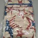 Horaldaily 4th of July Rectangular Tablecloth 6084 Inch, Patriotic Memorial Day Blue Red Star Independence Day Washable Table Cover for Party Picnic Dinner Decor