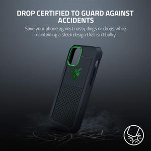 Razer Arctech Pro - Apple iPhone 12 Pro Max (Protective Case with Thermaphene Performance Technology, Certified Protection from Drops, Improved Smartphone Cooling) Black