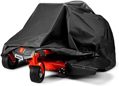 Zero-Turn Mower Cover, Universal Fit 600D Polyester Oxford, Weatherpoof UV with Windproof Buckle, Drawstring, Tractor Cover Up to 60" Lawn Mower Decks for Greenworks, EGO, Craftsman, Husqvarna, Honda