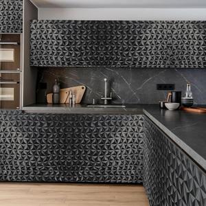 Simon&Siff 36"x120" Wide Black Contact Paper Peel and Stick Wallpaper Thicken Star Textured Removable for Cabinets Drawers Countertops Waterproof Self Adhesive Vinyl