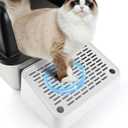 Cat Litter Box Ramp, Litter Box Step Mat with Filter Function, Cat Litter Catcher for Self-Cleaning Litter Boxes, Cats Pedal Stool Ideal for Kitten & Elderly Cats (White)