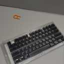 Womier Low Profile Keycaps for Mechanical Keyboard, Black Shine Through Keycaps, PBT Keyboard Key caps 60% 65% 75% 96% 100% for Cherry Gateron MX Switches, Black Backlight