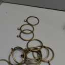 Antique Brass Curtain Rings with Eyelets for Up to 1.75-Inch Curtain Rods (Set of 30 PCS Curtain Rings) (2 inch Inner Diameter)