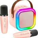 Mini Karaoke Set For Children, Karaoke Machine With 2 Microphones, Children's Karaoke Set Bluetooth 5.3