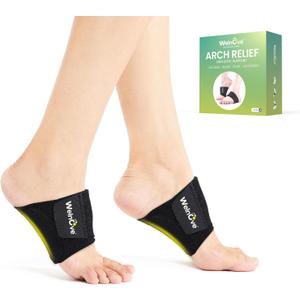 Arch Support Inserts for Pain Relief, Welnove Heel Brace for Plantar Fasciitis Relief, Compression Cushioned Heel Cups Sleeves for Flat Feet, Foot Pain, Heel Pain, Men & Women (One Size Fits All)