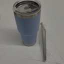 DS 30oz Blue Tumbler Stainless Steel Double Wall Vacuum Insulated Mug with Straw and Lid, Cleaning Brush for Cold and Hot Beverages