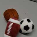 Baby Ball Toys 0-6 Months, Newborn Plush Rattle 3pcs Football Basketball Soccer Sports Set-Sensory Toys with Rattles for 0 3 6 9 12 Months Infant Boys Girls Birthday or Shower Gifts