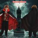 Kids Deluxe Vampire Costume Boys for Halloween Costumes Set Party Favors Outfit with Accessories (XXL)