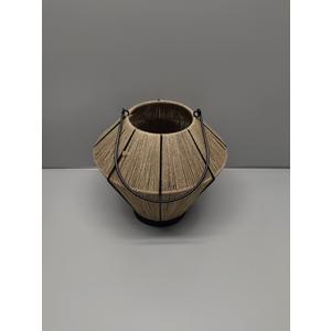 9.7 inch Metal and Jute Lantern