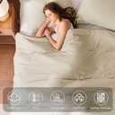 Quataly Twin Comforter Set Cream,2PCS Soft Lightweight Breathable Bedding Comforter for All Season, Twin Size(68''90'' Comforter & 1 Pillowcase)