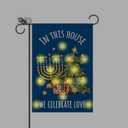 Hanukkah Garden Flag - Led Hanukkah Decorations for Outside, Merry Christmas Garden Flags Double-Sided Flag for Seasonal Christmas Winter Farmhouse Yard Lawn Decoration Gifts 12x18 inches