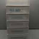 IRIS USA Plastic Drawer Storage Organizer Rolling Cart, with Wheels Casters, 6-Drawers, for Classroom Art Craft Supplies Dresser Closet Bathroom Laundry Room, White/Clear